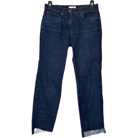 |EUC| EILEEN FISHER Cropped Raw Hem Jeans - Picture 1 of 5